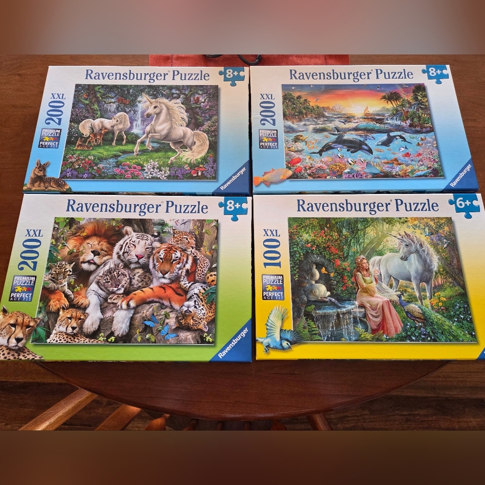 Ravensburger Enchanting Animal Puzzle Set - 4 Puzzles Total